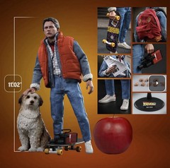 Hot Toys Back to the Future Marty McFly And Einstein 1/6 Scale MMS573 NIB Sealed