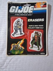 Vintage 1986 GI Joe 2 Pk Eraser Set Hasbro Qty 3