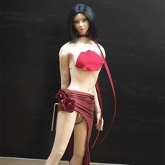 1Set 1:6 Scale Red Bellyband Dress Clothes 12″ Female Soldier Warrior Gift Lady