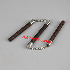 1/6 Chinese Kung Fu Shaolin Staff Nunchaku Three-section Cudgel 12” Figure Body