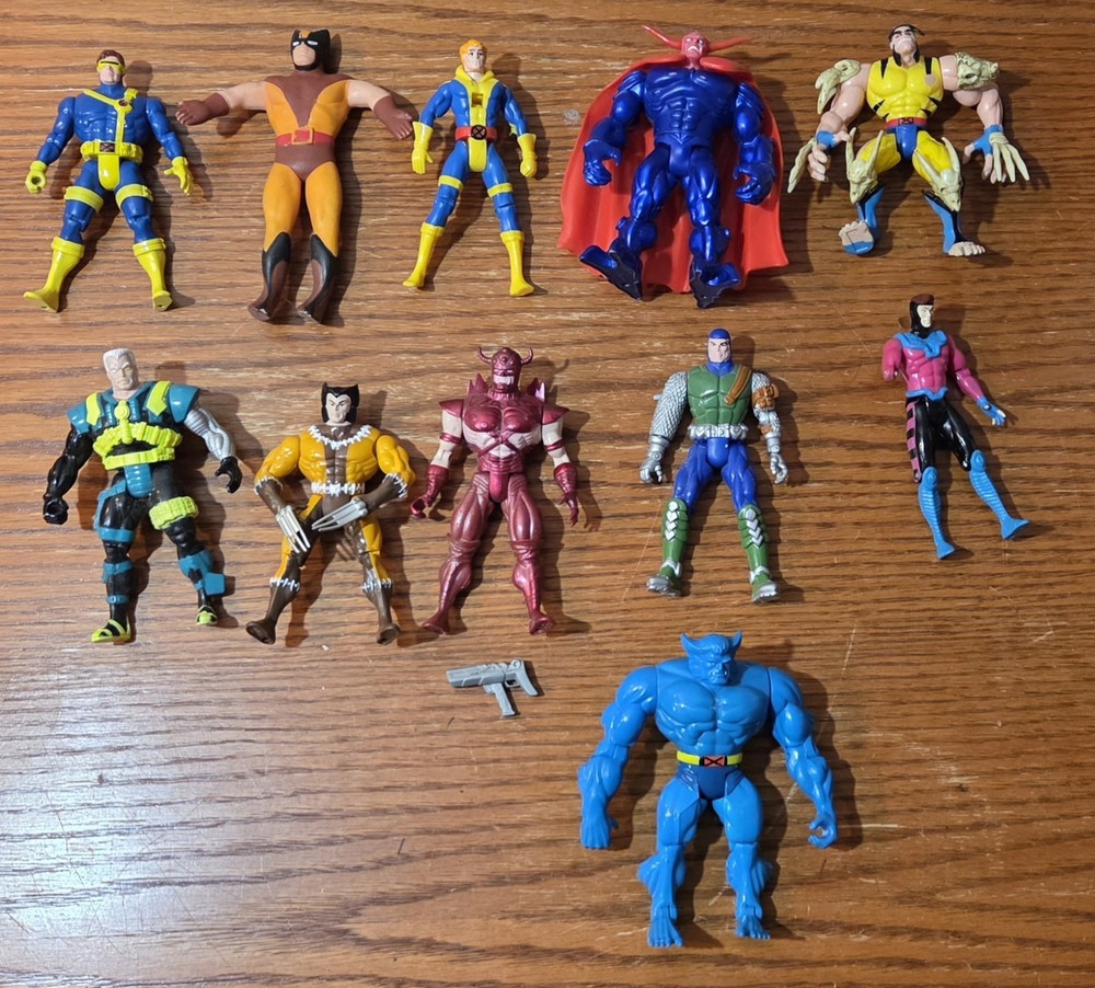 11 Lot: X-Men Steel Mutants Toy Biz Marvel Figures