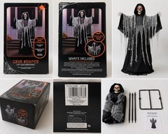 5.5Ft Grim Reaper LED Animatronic Halloween Decor Motion Activated
