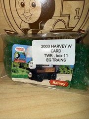 HARVEY ! THOMAS FRIENDS TRAIN WOODEN ! 2002 W/ CARD ! TOW TRUCK