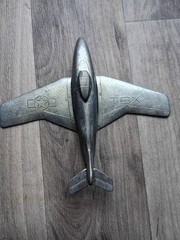 Vintage Metal TBX Plane Fighter Jet Toy Military Airplane