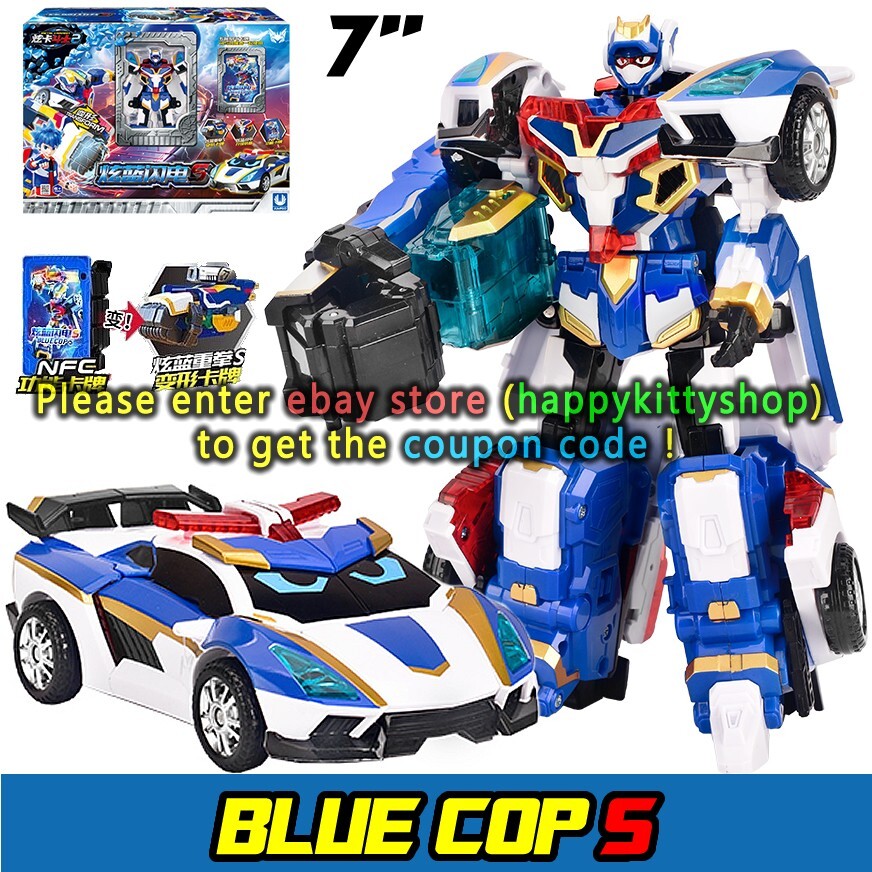 Metal Cardbot S Transform Action Figure Cop Police Car Vehicle Robot Toy For Boy