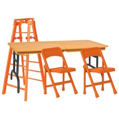 ULTIMATE Ladder, Table & Chairs Orange Playset For WWE & AEW Wrestling Figures