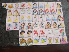 Disney Princess Memory Match Game Set Lot 51 tiles not all have matches