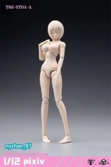 86TOYS 1/12 T86-ST04-A Pale Super Large Bust 6″ Female Action Figure Body w/Head