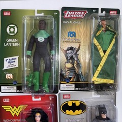 Mego DC LOT OF 11 FIGURES BATMAN, FLASH, SUPERMAN, LANTERN, ARROW, SHAZAM, NEW