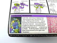 Vintage Transformers G1 Mixmaster Constructicon Decepticon 1985 New MOC!