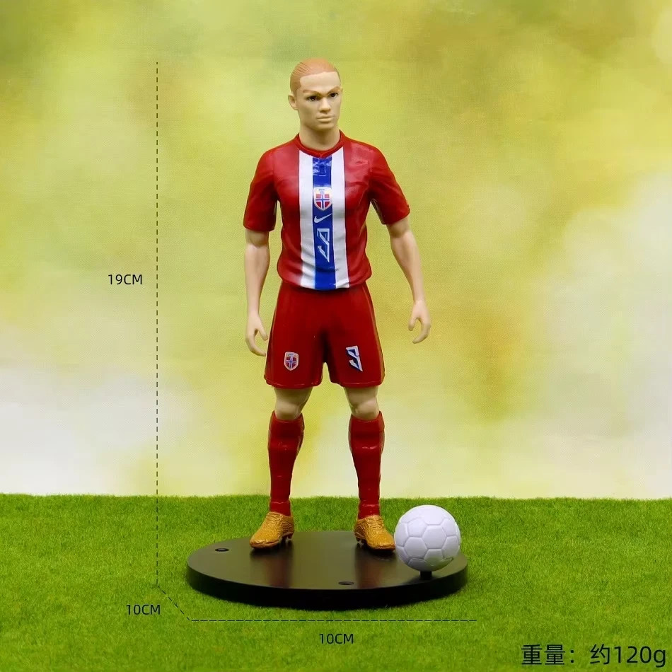 Football Star 18cm PVC Figure Soccer Player Desk Erling Haaland