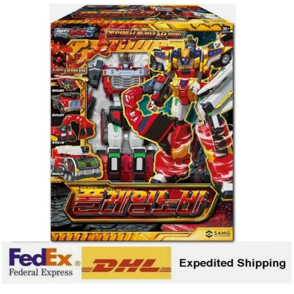 Metal Cardbot S Flame Nova FLAMENOVA Fire Car Transformer Robot+ EXPRESS SHIP