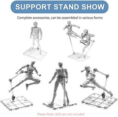 HG144 Adjustable Action Figure Display Holder Base Doll Model Support Stand 2×