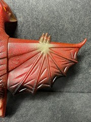 Marusan Gyaos Red Glitter Sofubi 10″ Soft Vinyl Figure Gamera w/ Header & Bag