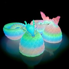 2PCS/Set 3D Printed Dragon Egg Model,Articulated Animals figure,Toys Home Decor