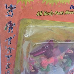 1991 ERTL Socket Poppers Skateboarder Pterodactyl On Card Please Read Descrip!