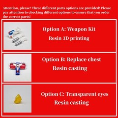 Resin Cast Chest/Transparent Eyes/Weapon Upgrade Kit For AOTP MAXIMAL BIG CONVOY