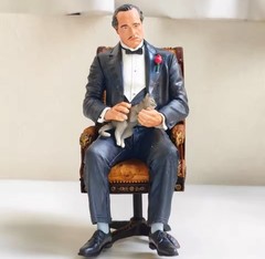 The Godfather Michael Corleone Handmade Model Don Vito Sitting on Chair
