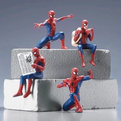 Set 4pcs Marvel Spider-Man Action Figure Mini Toy Model Collectible Gift