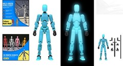 Lucky 13 Mini Robot Action Figure – Durable, Customizable, 6 Inch Delight