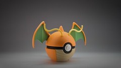 Dragonite | Themed 3D Printed Pokéball | #0149 Dragonite