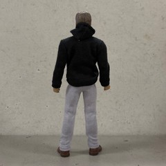 PB-PETEB-SET: 1/12 Black Hoodie & Grey Sweat Pants for 6″ slim Spiderman body