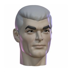 Bodyguard Man Custom Action Figure Head 1:9 or 1:6 Mego