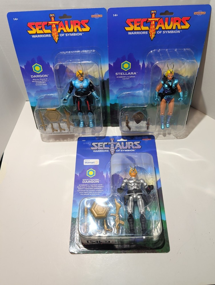 2024 Nacelle Sectaurs Lot Dargon Stellara And Night Fighting Dargon Brand New
