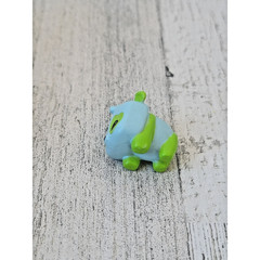 Light Blue and Green Miniature Panda Bear Toy Figure – Pre-Owned