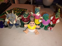 Disney Dinosaurs TV Show Figure Set Lot COMPLETE 6 SINCLAIR FAMILY 1991 HASBRO
