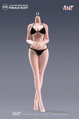 1/12 Female Pale Skin Super Large Breast Plump Hip Seamless Body 6”Figure Toys
