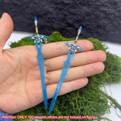 Single Painted 1/12 Blue Sword Weapon Model For 6″ Action Figure Decor