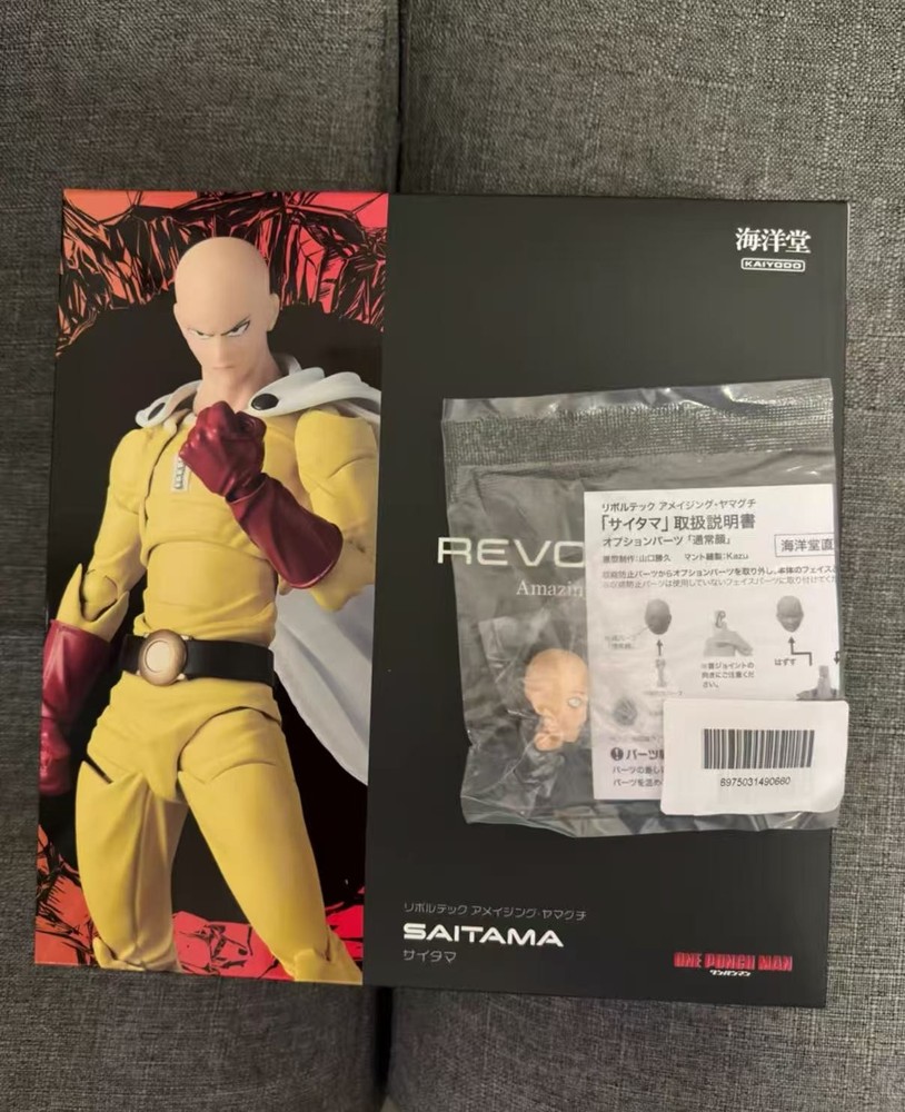 Kaiyodo Revoltech Amazing Yamaguchi One Punch Man SAITAMA with Bonus Parts New