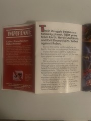 Original 1984 G1 Transformers Advertising Mail-In Insert Poster Brochure Vtg