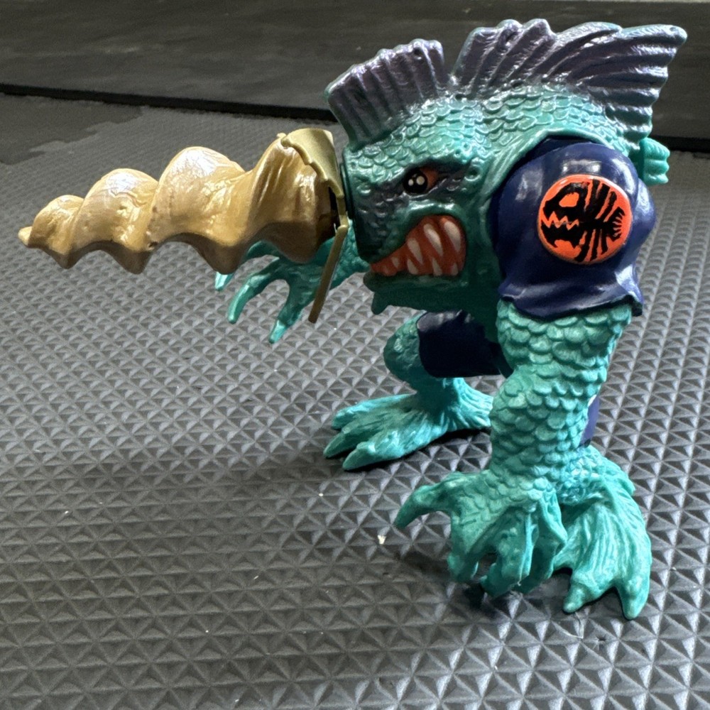 Vintage Street Sharks Slash Action Figure Complete 1994 Mattel Drill Nose Works