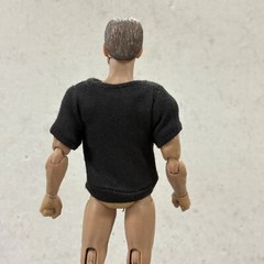 SU-RG-SL-BK: 1/12 Black T-Shirt for 6″ medium to slim action figure body