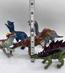 Kid Galaxy Dinosaurs Lot of 5 TRex Triceratops Stegosaurus Dilophosaurus