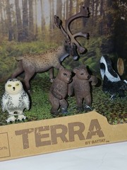 New Terra North American Wild Animals Forest Figures Play Set Toys Box