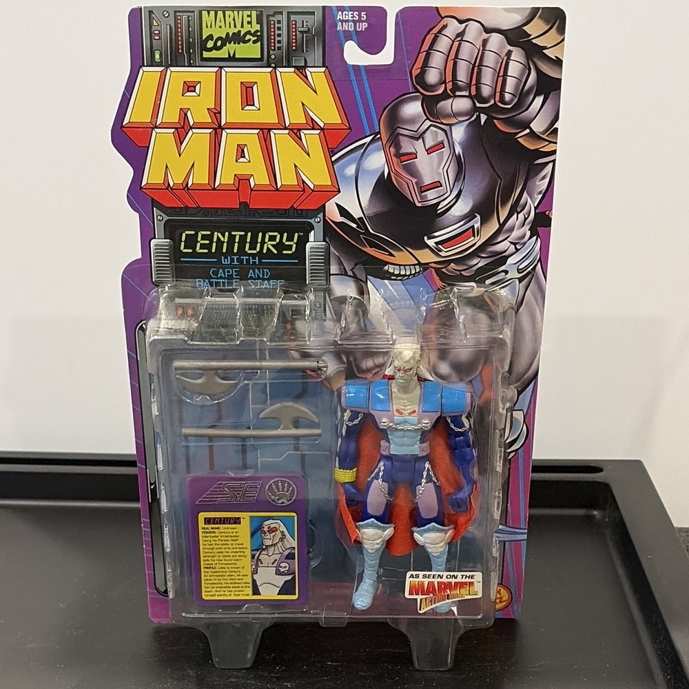 Toy Biz Marvel Comics Iron Man Century Action Figure Boxed w/ Cape & Staff