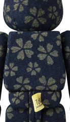 BE@RBRICK Kakinuma Toko Wood‑Kimekomi Indigo‑Sakura 175 mm w/Premium Wrapped Box