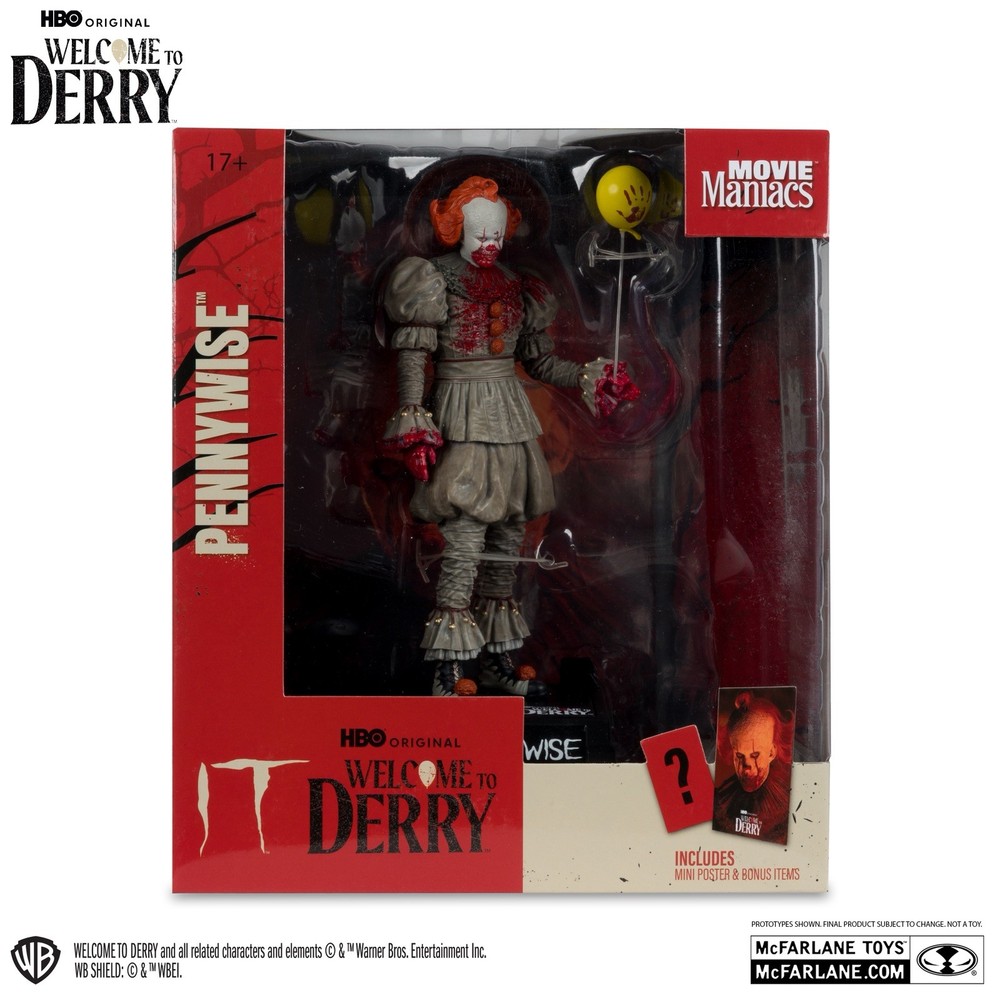 Pennywise Bloody Welcome to Derry 6″ Posed Figure McFarlane Toys Ships ASAP