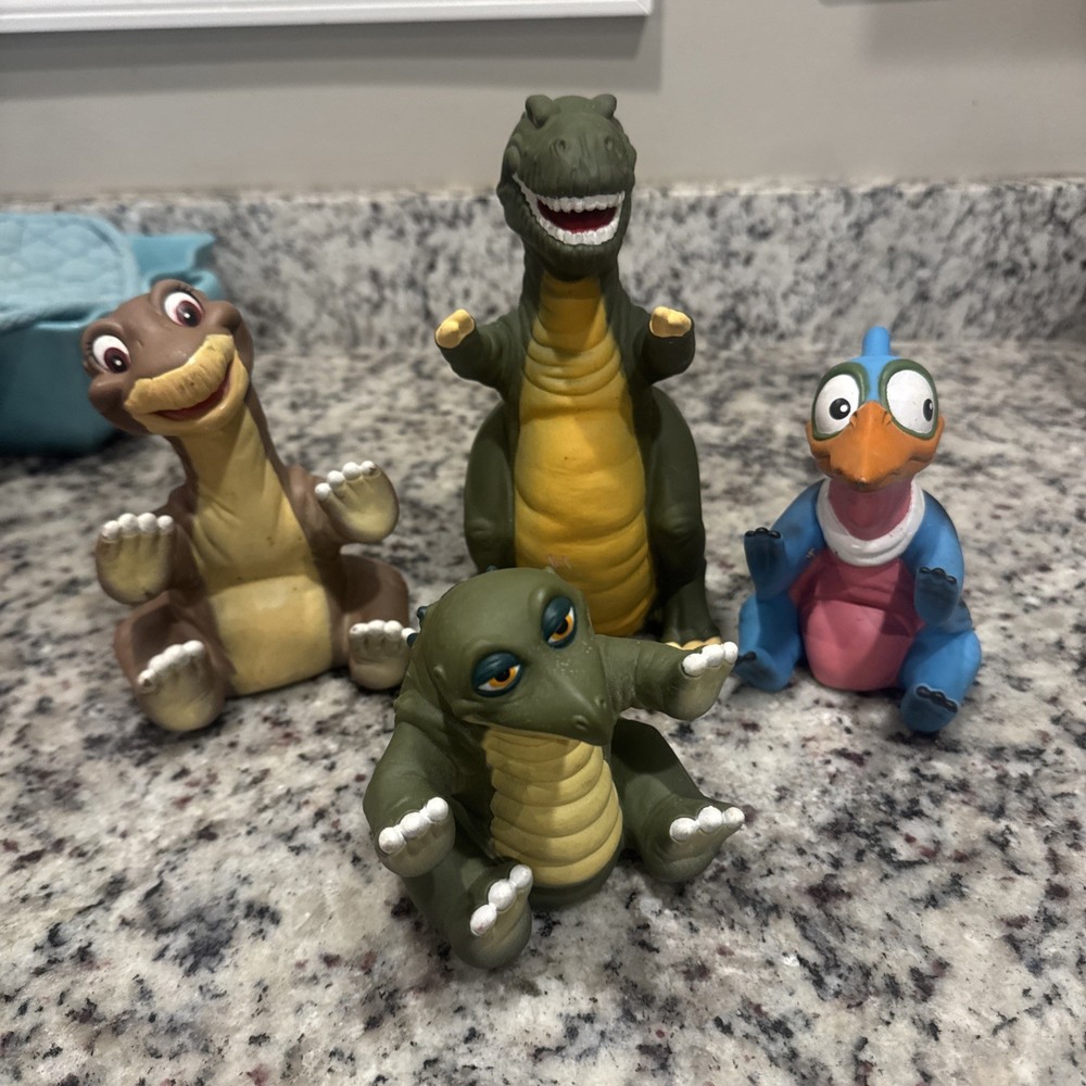 The Land Before Time Hand Puppets 1988 Pizza Hut Lot Of 4