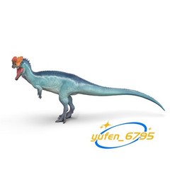 RECUR 1/48 Dilophosaurus Figure PVC Dinosaur Decor Animal Model Adult Gift Toys
