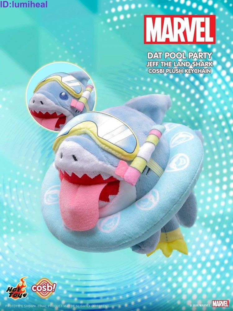 Marvel Jeff The Land Shark Cosbi Plush Keychain Confirmed Figure Toy Gift