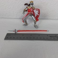 Papo 2006 Medieval Fantasy Red Silver Dragon King Hand Painted Figure