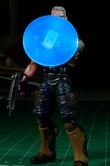 Custom clear BLUE Energy SHIELD for 6in. figure 1:12 PHOTON resin UV