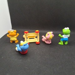 Lot Vintage 1985 Muppet Babies Kermit The Frog /Gonzo Fozzie Miss Piggy Figure