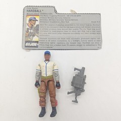 Vintage Hasbro 1988 Hard Ball v1 GI Joe Action Figure with Weapon & Card