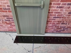 Man Door Model Prop 1/10 Scale Shop Garage Display Diorama Dollhouse Accessory
