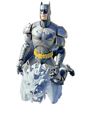 DC Super Alloy 1/6 Batman byJim Lee w/ Gargoyle Base + 2 Comics Pristine Figure